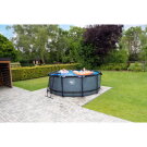 EXIT Black Leather Pool &oslash;360x122cm mit Filterpumpe - schwarz