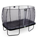 EXIT Elegant Trampolin 244x427cm mit Economy Sicherheitsnetz - schwarz