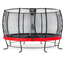 EXIT Elegant Premium Trampolin ø427cm mit Deluxe Sicherheitsnetz - rot