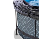 EXIT Stone Pool ø360x122cm mit Sandfilterpumpe und Abdeckung und Wärmepumpe - grau