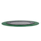 EXIT Dynamic ebenerdiges Trampolin ø427cm mit Freezone Sicherheitsplatten - schwarz