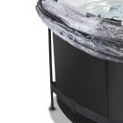 EXIT Black Leather Pool &oslash;360x122cm mit Sandfilterpumpe und Abdeckung und W&auml;rmepumpe - schwarz