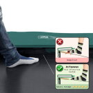 EXIT InTerra ebenerdiges Trampolin ø366cm mit Sicherheitsnetz - grün