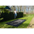 EXIT Dynamic ebenerdiges Trampolin 244x427cm mit Freezone Sicherheitsplatten - schwarz