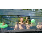EXIT Wood Pool 540x250x122cm mit Sandfilterpumpe und Abdeckung und W&auml;rmepumpe - braun