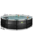 EXIT Black Leather Pool ø488x122cm mit Filterpumpe - schwarz