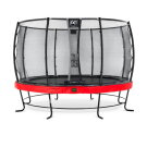 EXIT Elegant Premium Trampolin ø366cm mit Deluxe Sicherheitsnetz - rot