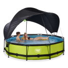 EXIT Lime Pool ø360x76cm mit Filterpump und Sonnensegel - grün
