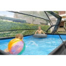 EXIT Black Wood Pool 300x200x65cm mit Filterpumpe und Abdeckung - schwarz