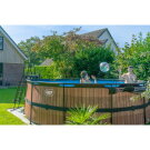 EXIT Wood Pool &oslash;450x122cm mit Sandfilterpumpe - braun