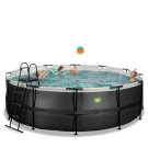 EXIT Black Leather Pool &oslash;450x122cm mit Sandfilterpumpe - schwarz