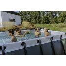 EXIT Black Leather Pool 400x200x122cm mit Sandfilterpumpe - schwarz
