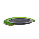 EXIT InTerra ebenerdige Trampolin ø366cm - grau