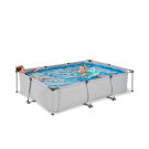 EXIT Soft Grey Pool 300x200x65cm mit Filterpumpe - grau