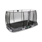 EXIT Elegant Inground-Trampolin 214x366cm mit Economy Sicherheitsnetz - grau