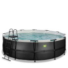 EXIT Black Leather Pool ø450x122cm mit Filterpumpe - schwarz