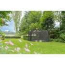 EXIT Dynamic ebenerdiges Trampolin 305x519cm mit Sicherheitsnetz - schwarz