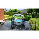 EXIT Stone Pool Ø300x76cm mit Filterpumpe & Abdeckung – Grau