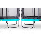 EXIT Elegant Trampolin 244x427cm mit Economy Sicherheitsnetz - blau