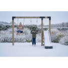 EXIT Linea Robust 110 Holzschaukel mit Rutsche und Turnringen