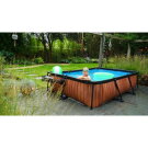 EXIT Wood Pool 300x200x65cm mit Filterpumpe - braun