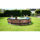 EXIT Stone Pool ø360x76cm mit Filterpumpe und Abdeckung - grau