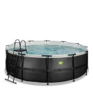 EXIT Black Leather Pool &oslash;427x122cm mit Filterpumpe - schwarz