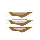 EXIT InTerra ebenerdige Trampolin 214x366cm - grau
