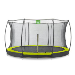 EXIT Silhouette Bodentrampolin ø366cm mit Sicherheitsnetz - grün