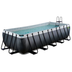 EXIT Black Leather Pool 540x250x122cm mit Filterpumpe - schwarz