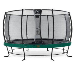 EXIT Elegant Premium Trampolin ø427cm mit Deluxe Sicherheitsnetz - grün