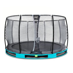 EXIT Elegant Premium Inground-Trampolin ø366cm mit Deluxe Sicherheitsnetz - blau