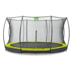 EXIT Silhouette Bodentrampolin ø427cm mit Sicherheitsnetz - grün