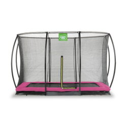 EXIT Silhouette Bodentrampolin 214x305cm mit Sicherheitsnetz - rosa