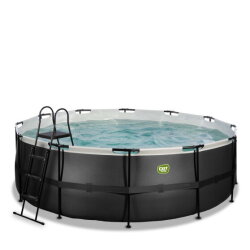EXIT Black Leather Pool &oslash;427x122cm mit Filterpumpe - schwarz