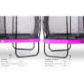 EXIT Elegant Premium Trampolin 214x366cm mit Deluxe Sicherheitsnetz - lila