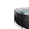 EXIT Black Leather Pool ø427x122cm mit Sandfilterpumpe - schwarz