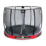 EXIT Elegant Premium Inground-Trampolin ø305cm mit Deluxe Sicherheitsnetz - rot