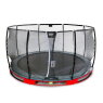 EXIT Elegant Premium Inground-Trampolin ø366cm mit Deluxe Sicherheitsnetz - rot