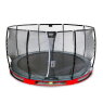 EXIT Elegant Premium Inground-Trampolin ø366cm mit Deluxe Sicherheitsnetz - rot