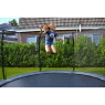 EXIT Elegant Premium Inground-Trampolin ø366cm mit Deluxe Sicherheitsnetz - rot