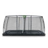 EXIT Dynamic ebenerdiges Trampolin 275x458cm mit Sicherheitsnetz - schwarz