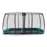 EXIT Supreme ebenerdiges Trampolin 244x427cm mit Sicherheitsnetz - grün