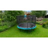 EXIT Elegant Premium Trampolin ø305cm mit Deluxe Sicherheitsnetz - blau