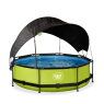 EXIT Lime Pool ø300x76cm mit Filterpump und Sonnensegel - grün