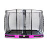 EXIT Elegant Inground-Trampolin 214x366cm mit Economy Sicherheitsnetz - lila