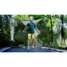 EXIT Elegant Premium Trampolin 244x427cm mit Deluxe Sicherheitsnetz - blau