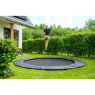 EXIT Dynamic ebenerdiges Trampolin ø366cm mit Freezone Sicherheitsplatten - schwarz