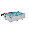 EXIT Soft Grey Pool 300x200x65cm mit Filterpumpe und Sonnensegel - grau