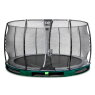 EXIT Elegant Inground-Trampolin ø427cm mit Economy Sicherheitsnetz - grün